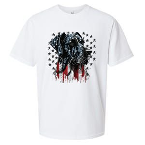 USA 4th Of July Great Dane On Patriotic American Great Dane Sueded Cloud Jersey T-Shirt