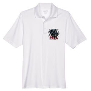 USA 4th Of July Great Dane On Patriotic American Great Dane Men's Origin Performance Pique Polo