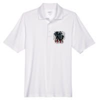 USA 4th Of July Great Dane On Patriotic American Great Dane Men's Origin Performance Pique Polo