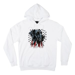 USA 4th Of July Great Dane On Patriotic American Great Dane Hoodie