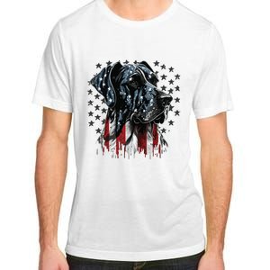 USA 4th Of July Great Dane On Patriotic American Great Dane Adult ChromaSoft Performance T-Shirt