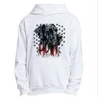 USA 4th Of July Great Dane On Patriotic American Great Dane Urban Pullover Hoodie