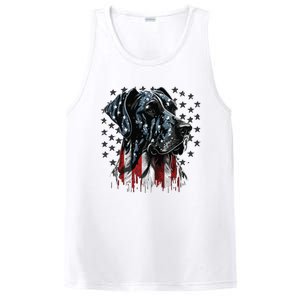 USA 4th Of July Great Dane On Patriotic American Great Dane PosiCharge Competitor Tank