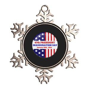 Usa 47th President Donald Trump Inauguration Day 2025 Metallic Star Ornament