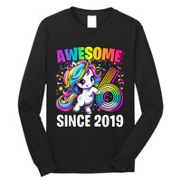 Unicorn 6th Birthday 6 Year Old Unicorn Party Long Sleeve Shirt