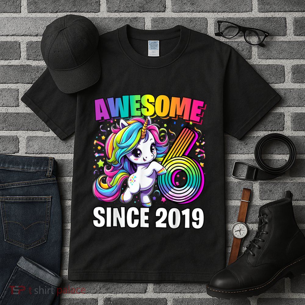 Unicorn 6th Birthday 6 Year Old Unicorn Party Tall T-Shirt