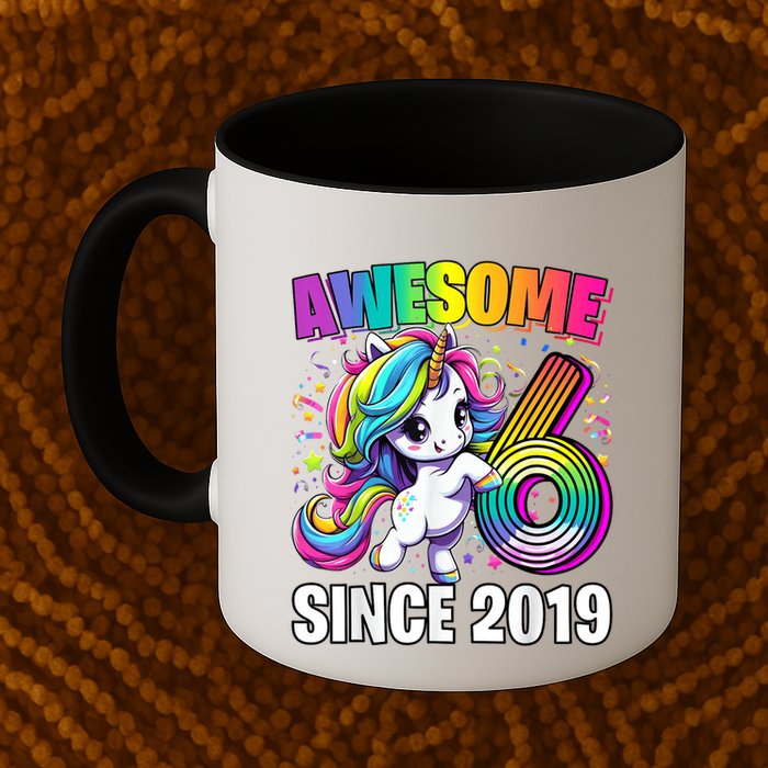 Unicorn 6th Birthday 6 Year Old Unicorn Party Mug