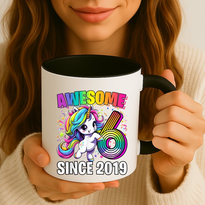 Unicorn 6th Birthday 6 Year Old Unicorn Party Mug