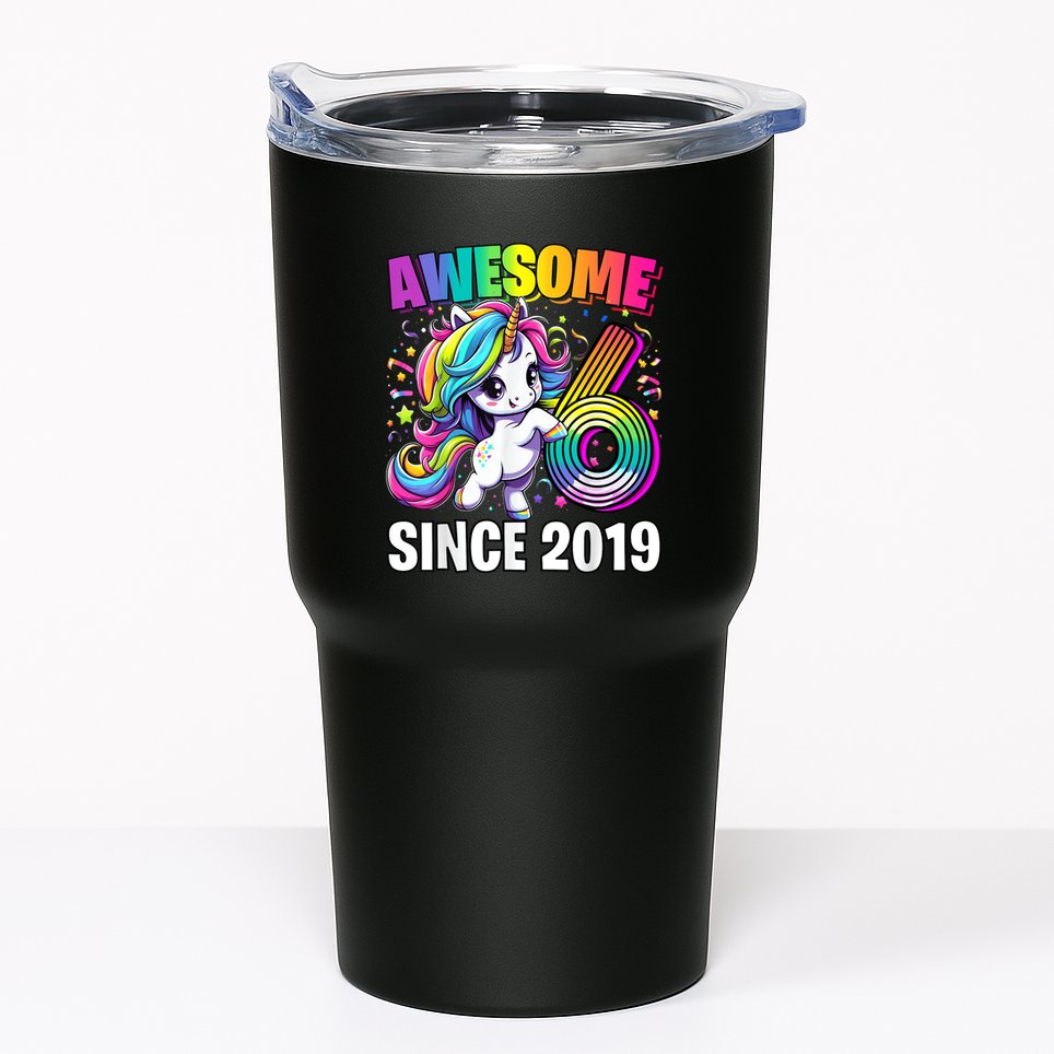 Unicorn 6th Birthday 6 Year Old Unicorn Party Tumbler