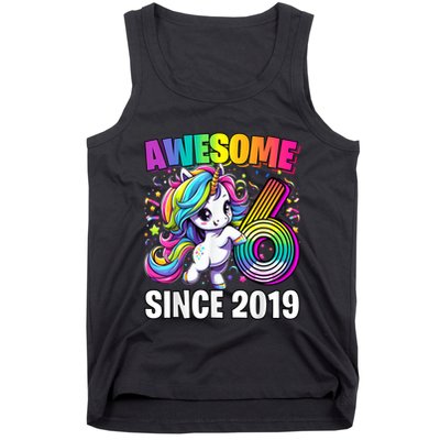 Unicorn 6th Birthday 6 Year Old Unicorn Party Tank Top