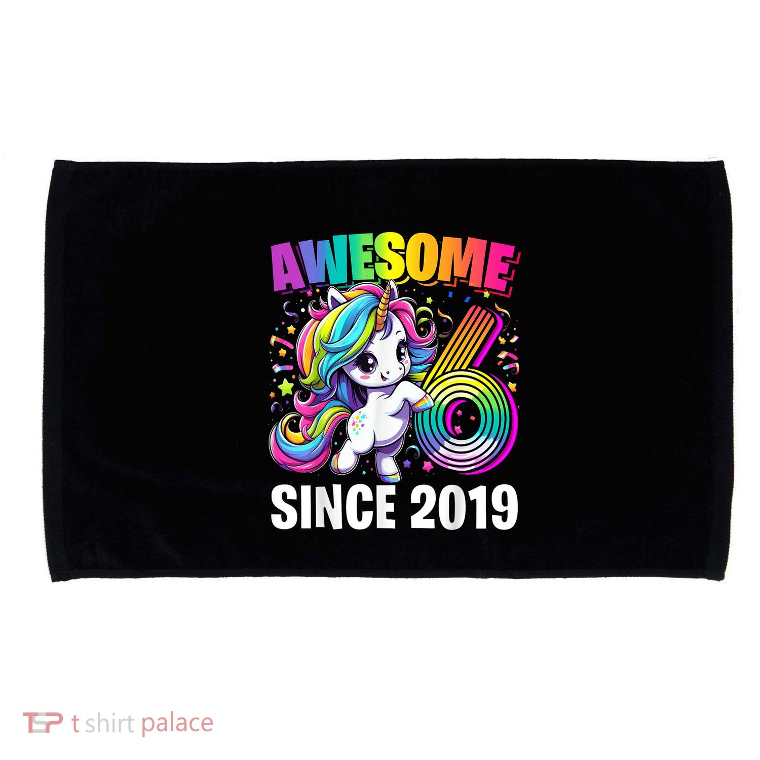 Unicorn 6th Birthday 6 Year Old Unicorn Party Microfiber Hand Towel