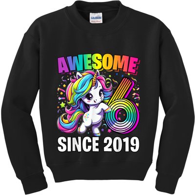 Unicorn 6th Birthday 6 Year Old Unicorn Party Kids Sweatshirt