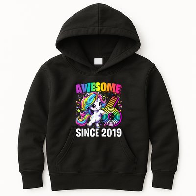 Unicorn 6th Birthday 6 Year Old Unicorn Party Kids Hoodie