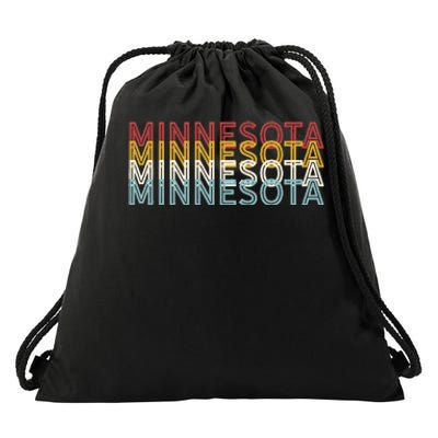 USA 70's State Retro Vintage Minnesota Drawstring Bag