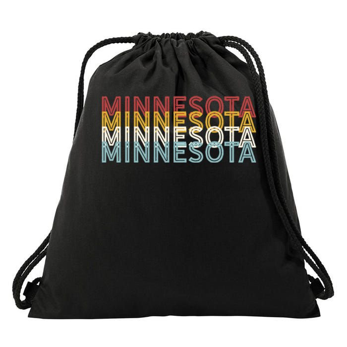 USA 70's State Retro Vintage Minnesota Drawstring Bag