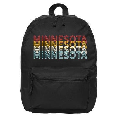 USA 70's State Retro Vintage Minnesota 16 in Basic Backpack