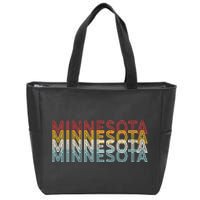 USA 70's State Retro Vintage Minnesota Zip Tote Bag