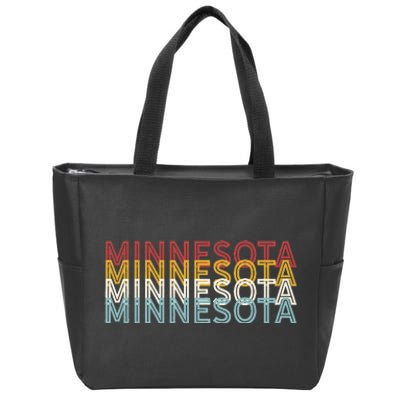 USA 70's State Retro Vintage Minnesota Zip Tote Bag