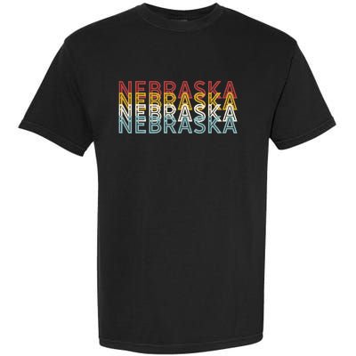 USA 70's State Retro Vintage Nebraska Garment-Dyed Heavyweight T-Shirt