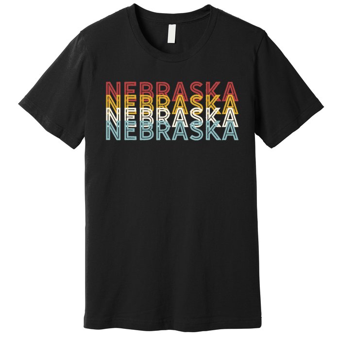 USA 70's State Retro Vintage Nebraska Premium T-Shirt