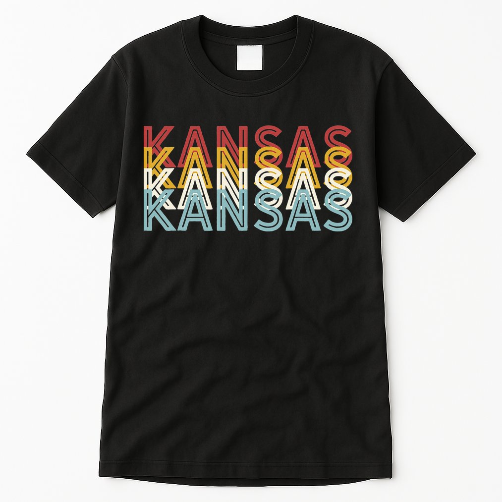 USA 70's State Retro Vintage Kansas Tall T-Shirt