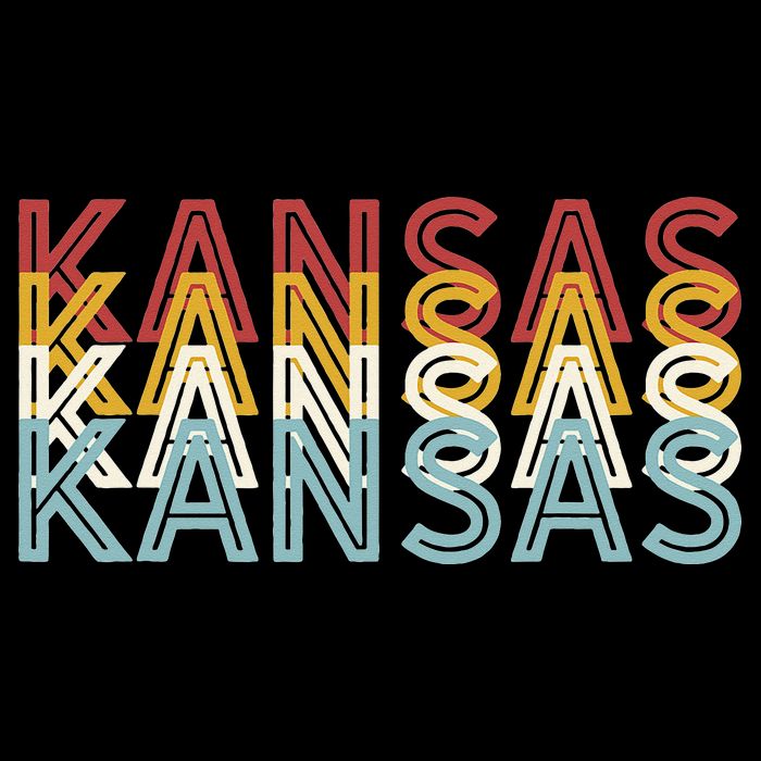 USA 70's State Retro Vintage Kansas Baby Bodysuit