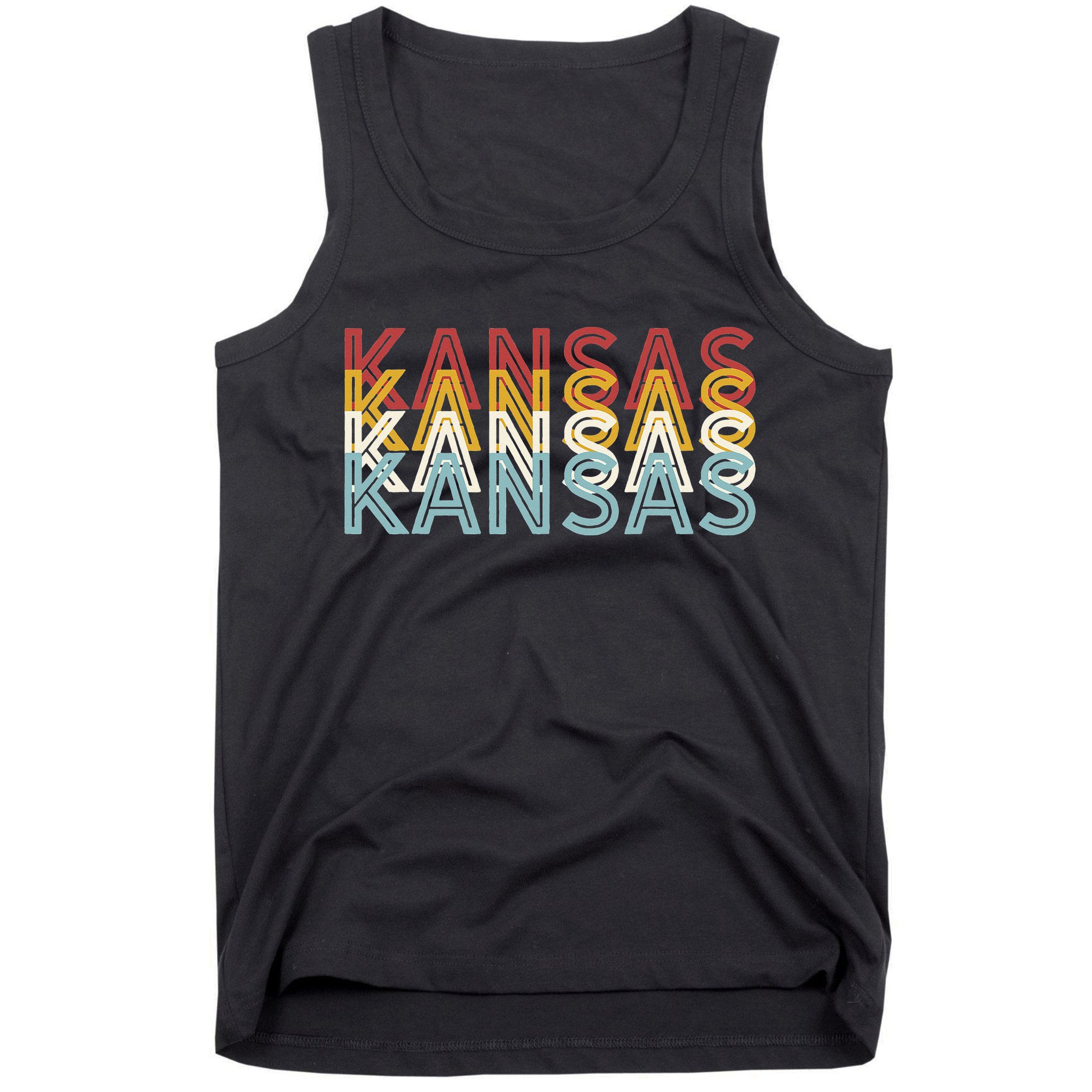USA 70's State Retro Vintage Kansas Tank Top