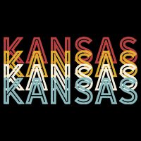 USA 70's State Retro Vintage Kansas Kids T-Shirt