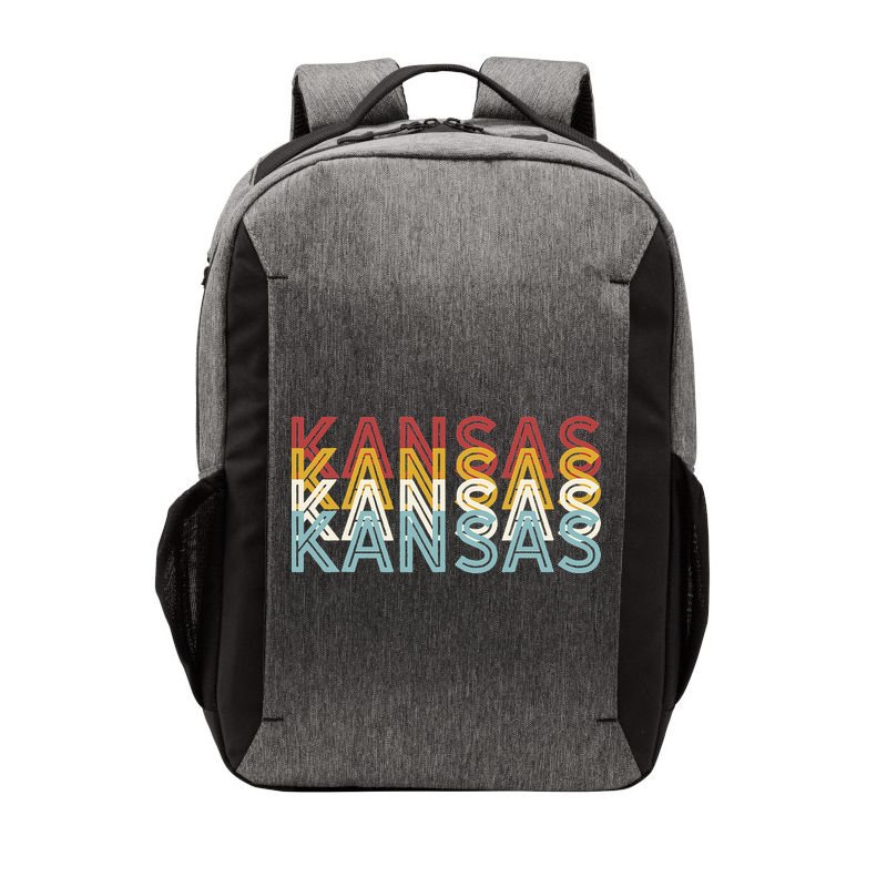 USA 70's State Retro Vintage Kansas Vector Backpack