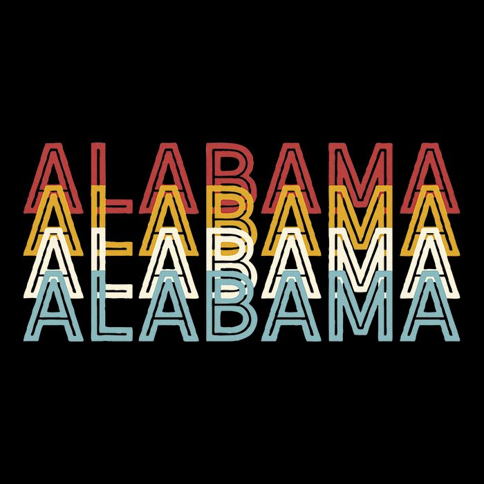Usa 70S State Retro Vintage Alabama Doggie Tank