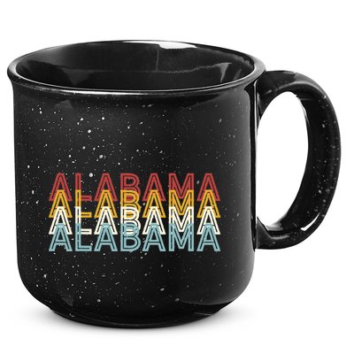 Usa 70S State Retro Vintage Alabama 15oz Campfire Ceramic Mug