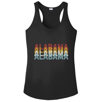Usa 70S State Retro Vintage Alabama Ladies PosiCharge Competitor Racerback Tank