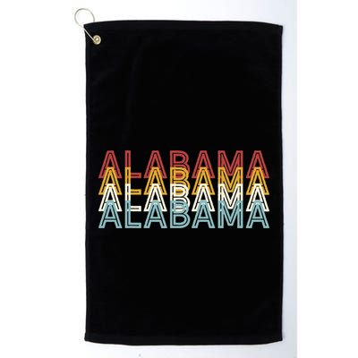Usa 70S State Retro Vintage Alabama Golf Towel