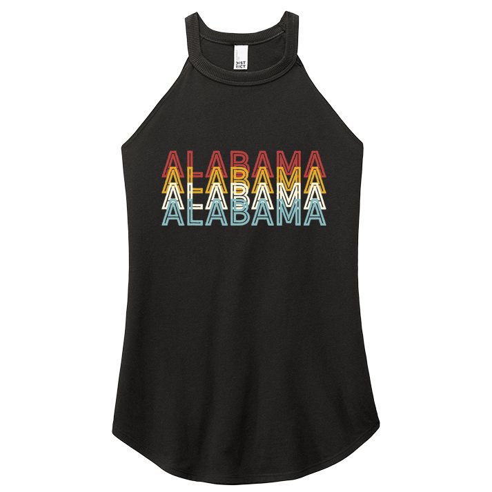 Usa 70S State Retro Vintage Alabama Women's Perfect Tri Rocker Tank