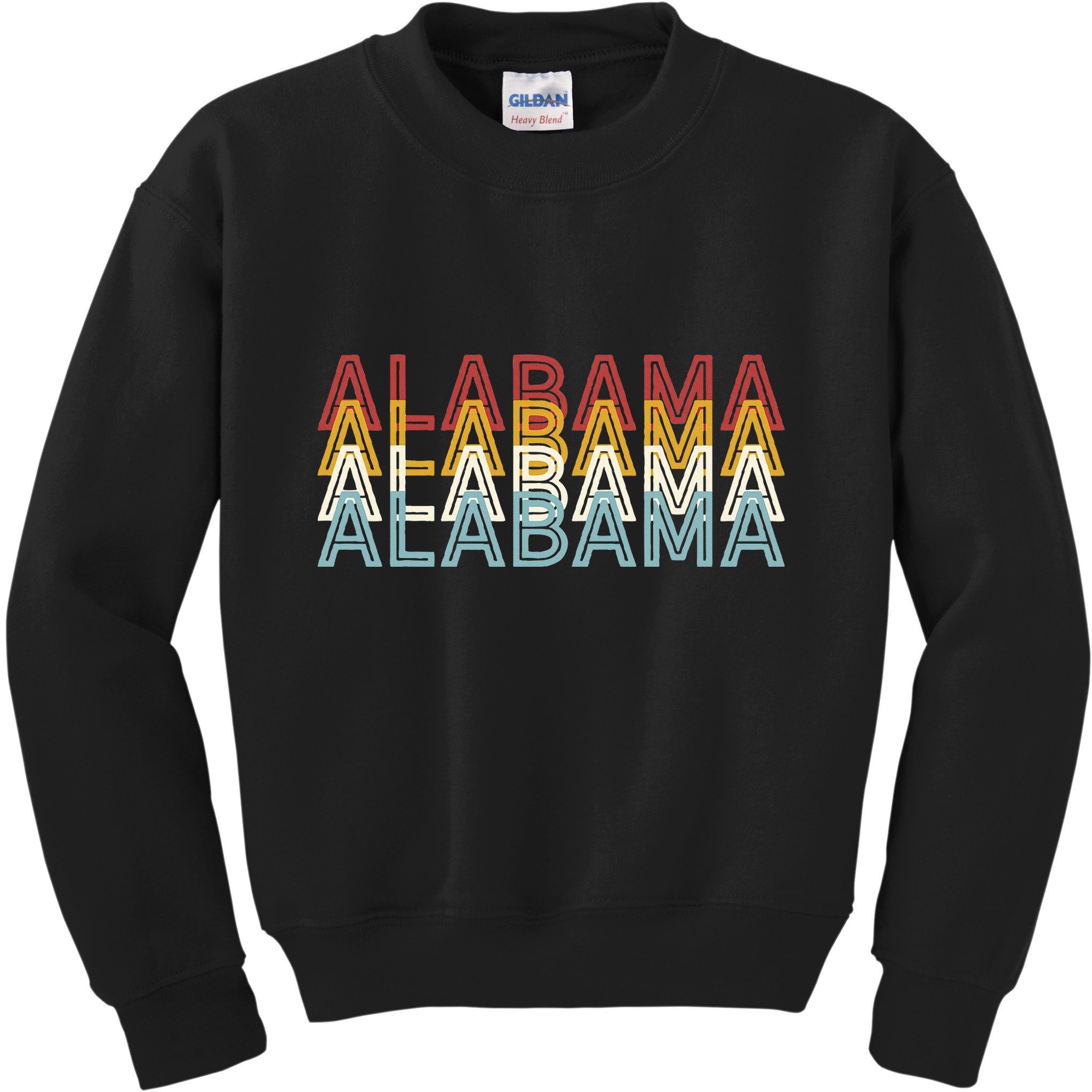 Usa 70S State Retro Vintage Alabama Kids Sweatshirt