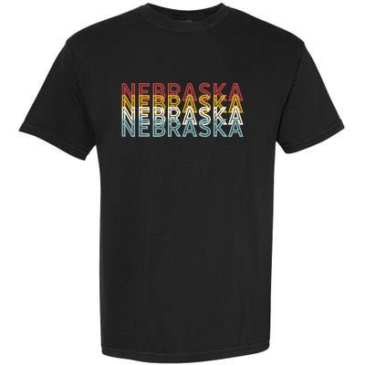 Usa 70s State Retro Vintage Nebraska Garment-Dyed Heavyweight T-Shirt