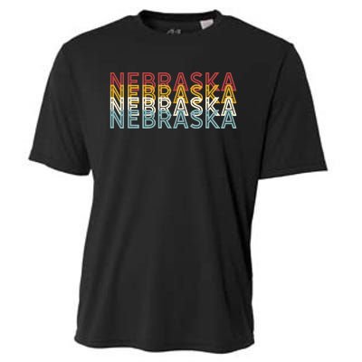 Usa 70s State Retro Vintage Nebraska Cooling Performance Crew T-Shirt