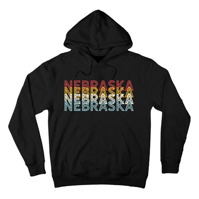 Usa 70s State Retro Vintage Nebraska Hoodie