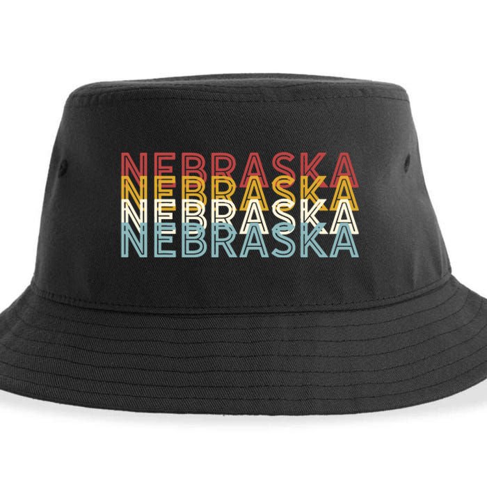 Usa 70s State Retro Vintage Nebraska Sustainable Bucket Hat