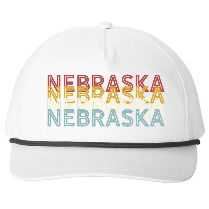 Usa 70s State Retro Vintage Nebraska Snapback Five-Panel Rope Hat