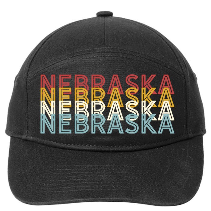 Usa 70s State Retro Vintage Nebraska 7-Panel Snapback Hat