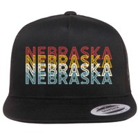 Usa 70s State Retro Vintage Nebraska Flat Bill Trucker Hat