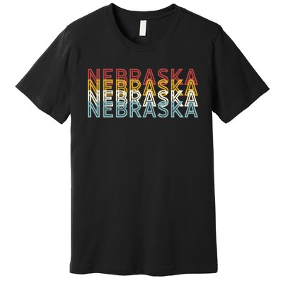 Usa 70s State Retro Vintage Nebraska Premium T-Shirt