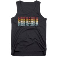 Usa 70s State Retro Vintage Nebraska Tank Top