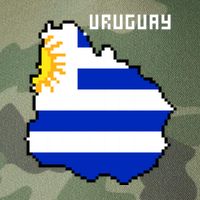 Uruguay 8 Bit Pixelated Legacy Tie Dye Trucker Hat