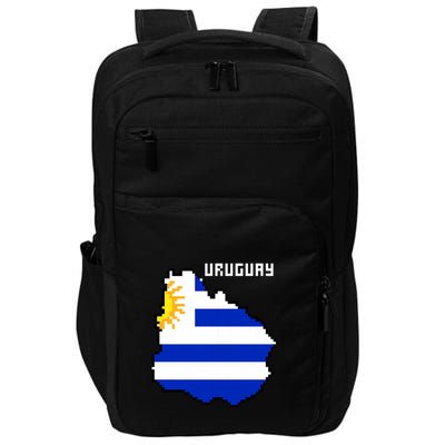 Uruguay 8 Bit Pixelated Impact Tech Backpack
