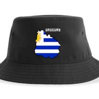 Uruguay 8 Bit Pixelated Sustainable Bucket Hat