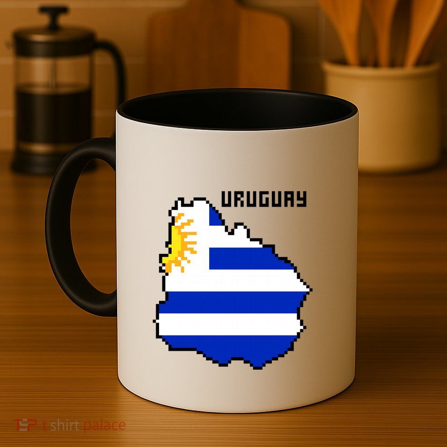 Uruguay 8 Bit Pixelated Mug