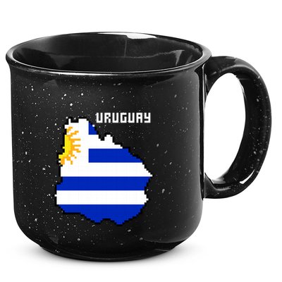 Uruguay 8 Bit Pixelated 15oz Campfire Ceramic Mug