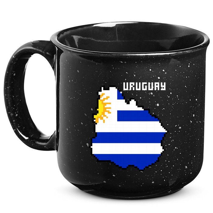 Uruguay 8 Bit Pixelated 15oz Campfire Ceramic Mug